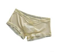 Desiumite Slip Hipster Uomo con Tasca 3D in Pizzo | Tessuto ice silk, design per trasparente, tasca 3D bulge, leggero come nube, per stile moderno