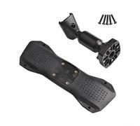 Desiumite Staffa per specchietto retrovisore auto con pannello posteriore in nero, ABS + alluminio, ricambio per specchietto retrovisore interno, compatibile con la maggior parte dei modelli