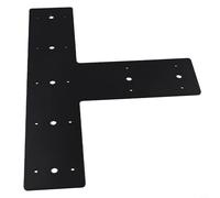 Desiumite Staffa piatta in acciaio a forma di T, 35,5 x 21,6 cm, struttura di supporto per piastra di collegamento in metallo resistente, per travi in legno, traliccio per gazebo, costruzione di