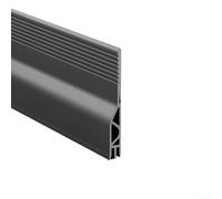 Desiumite Striscia di guarnizione per la parte inferiore delle porte, paraspifferi in silicone, 1 m di lunghezza, 5 cm di altezza, protezione da vento, polvere e rumore, compatibile con legno, colore
