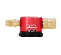 Desiumite Strumento di lavaggio dell'azoto in ottone per sistemi HVAC con design ergonomico, connessione rapida per tubo standard da 1/4 di pollice, modalità di spegnimento della saldatura a