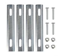 Desiumite Supporto per cestello posteriore in acciaio resistente, per biciclette elettriche, biciclette pieghevoli, mountain bike e scooter, installazione rapida, accessorio per bici nero/argento