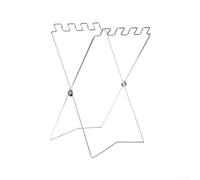 Desiumite Supporto portatile per sacchetti della spazzatura da campeggio e picnic, pieghevole da giardino, materiale in ferro, leggero e resistente, design curvo, per vivere (bianco (sacchetto singolo