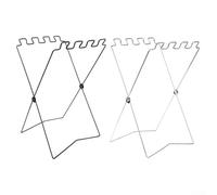 Desiumite Supporto portatile per sacchetti della spazzatura per campeggio e picnic, cestino pieghevole da giardino, materiale in ferro, leggero e resistente, design curvo, per vivere (2 pezzi)