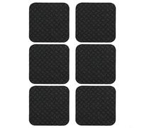 Desiumite Tappetino per tapis roulant in silicone per macchine da palestra, antiscivolo, compatibile con tapis roulant, macchine ellittiche, 10 x 10 x 0,5 cm, nero (confezione da 6 o 8) (6 pezzi)