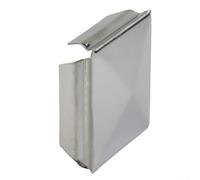 Desiumite Tappo per palo piramidale in acciaio inossidabile, copertura quadrata zincata per recinzione da giardino e cancelli esterni, protezione dall'umidità e finitura decorativa, argento (1 pezzo