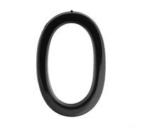 Desiumite Targa con numero civico 3D lucido, per porta esterna, autoadesiva, nera, in resina ABS, resistente alle intemperie, numero per porta della camera d'albergo moderno (0-zero)