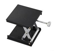 Desiumite Tavolo di sollevamento in plastica per uso in laboratorio, altezza regolabile 259 cm, per controllo fisico, esperimenti chimici, 90 x 90 mm, manopola con base per biologia, nero (plastica