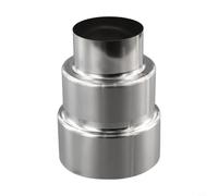 Desiumite Tubo di riscaldamento in acciaio inossidabile per tubo di riscaldamento per adattatore connettore stufa camino stufe a legna e sistemi riduttori con diverse opzioni di scala (Ø90 mm/Ø60 mm)