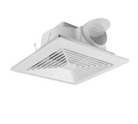 Desiumite Ventilatore integrato da soffitto, 20 x 20 cm, materiale ABS per cucina e rimozione dell'umidità ad alta efficienza energetica, potente ventilazione silenziosa per bagno (20 x 20 cm)