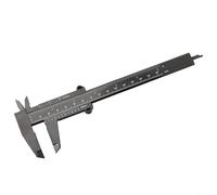 Desiumite Vernier and 0150 mm Dispositivo di misurazione in plastica anticata doppia scala per profondità, altezza, diametro, calibri, compatibile con scuola di gioielli con app (nero)