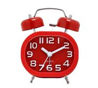 Desk Alarm Clock For Students Alarm Clock Battery Operated For Office Workers Lightweight Portable Design Snooze Function Extra Loud Portable Silent Wake Up Extended Battery Life Compact Design(Red)