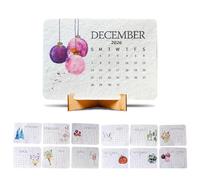 Desk Calendar 2026 - can be used to grow flowers and plants - runs Jan - Dec’26. to Manage Busy Schedules, Academic Monthly Planner, single sheet, 14x10x1cm