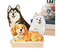 Desk Calendar - 2026 Daily Planner Cute Cats Dogs Pattern | Compact Page with Layout, Functional Organizer for Appointments Notes and Holiday Tracking in Bedroom Living Room Kitchen Apartment