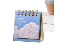Desk Calendar 2026 - Mini Monthly Planner, 2026 with Compact Design, Organizer Easy Pages, for Home Office School Men Women Coworkers Christmas New Year Adults Father's Day Dad, for Gift Use