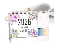 Desk Calendar, Monthly Planner, 2026 Aesthetic with Thick Paper Pad, 12 Month Schedule Organizer and, Office Supplies for Home Apartment 10.08x7.68x0.39 Inches
