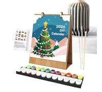 Desk Calendars, 2026 Paintable Calendar Desk, Art Planner, Creative Painting Craft Tool, Compact Ideal for Teachers, Students, and Home or Classroom Use, Academic-Friendly