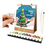 Desk Calendars, 2026 Paintable Calendar Desk, Art Supplies Planner Crafts Painting Academic Organizer for Teacher School Classroom Teens Kids Kitchen Home Family, 22.5x18.2cm