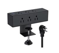 Desk Clamp Power Strip USB C Surge Protector W/ 8/6 AC Outlet and 6.6ft Cord IT