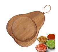 Desk Coaster - 5 Inch Wood | Table Mat Protector - Heat-Resistant Pear-Shaped Drink Holder for Home Office Restaurant Kitchen Tableware Hot Cold Cup Plate Use