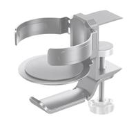 Desk Cup Holder, Clip On Cup Holder Desk Drink Holder, Table Cup Holder, 2in1 360° Rotating Desk Cup Holder W/Hanger, Anti-Spill Coffee Mug Holder Under Desk Headphone Stand Hook For Home Bed Officez