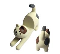Desk Dock Stand - Mobile Stand - Cat Smartphone Holders - Cute Stretching Cat Resin Phone Holder - Adorabile Animale Figura Desk Cradle for Cats Lovers, Decorative Bedside Tabletop Mobile Holder