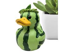 Desk Duck Decor, Resin Fruit Duck Figurine, Whimsical Animal Accent Piece for Bathroom Shelf, Bedroom Entrance, Car Dashboard, Study Interior, Farmhouse Apartment Display, 2.76x2.5.96 6x2 Inches