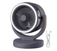 Desk Fan 2400mAh Rechargeable 3 Speed Adjustable Desktop Cooling Fan