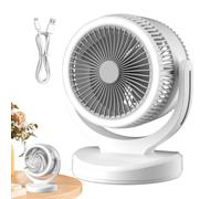 Desk Fan 2400mAh Rechargeable 3 Speed Adjustable Desktop Cooling Fan