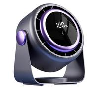 Desk Fan - USB Rechargeable Air Circulator, Quiet Portable Touchscreen Cooling Device, Digital Display Compact Ventilator | Lightweight Energy Saving Comfort Accessory For Outdoor School Garden Gym