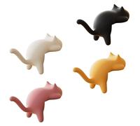 Desk Hook Set, Cat Design Table Clip, With Removable Clamp Organizer, Suitable to Cable Holding, 4-Piece Hook for Closet Use, Kitchen Bathroom Purse Backpack Cord Classroom
