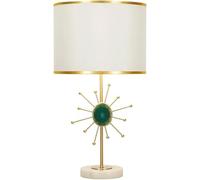 Desk lamp American Light Luxury Sample Room Bedroom Bedside Simple Hotel Cafe B&B Lamp Creative Onyx Marble Brass Table Villa Club DecoratLighting Fixture(Red+Beige)