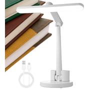Desk Lamp Eye-Caring | Adjustable Desk Lamp 3 Brightness Modes | USB Charging LED Lmp - ABS 15.5x36cm 10W Foldable Sturdy Long-Lasting | Reading Studying Working Writing | Bedroom Study Home School V