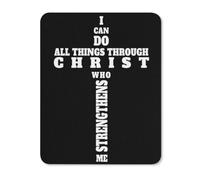 Desk Mat Io Posso Ogni Cosa in Cristo Che Mi Fortifica Lavabile Mouse Mat Grande Mouse Pad per Ufficio Computer Pc 25X30Cm