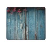 Desk Mat Legno Blu Vintage Confortevole Mouse Mat Scorrimento Facile Mouse Pad per Pc Computer Gaming 25X30Cm