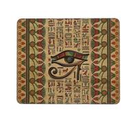 Desk Mat Occhi d'oro Egiziani, Geroglifici del Dio Egiziano Grande Tappetino Scrivania Lavabile Mouse Mat per Laptop Pc Computer Portatile 25X30Cm