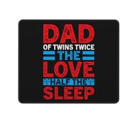 Desk Mat papà di Gemelli, Il Doppio Dell'Amore, La metà del Sonno Grande Mouse Pad Waterproof Tappetino Scrivania per Computer Portatile Mac Gaming 25X30Cm