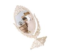 Desk Mirror Tiltable High Definition Reflection Glass Material Square Shape European Palace Style 1Pack