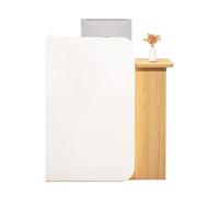 Desk moderno a forma di L con bordi aperti curvi e drawers bloccabili - Elegante tabella di controllo per ufficio o negozio