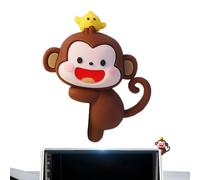 Desk Monkey Decor - Miniatura giungla Animale per schermo, giocattolo da ufficio impertinente | Meravigliosa area di lavoro, piccola statua di primata, divertente monitor barch, decorazione per la