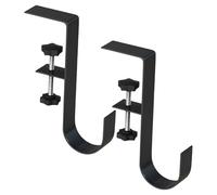 Desk Mount Hook Clamp - Adjustable Metal Garland Holder | No Drill Stocking Hooks for Tabletop, Versatile Hanging Bracket for Bags, Wreaths, Keys, Headphones, and Holiday Home Office Organization