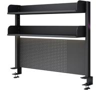 Desk nizer Mensola Morsetto Su Extender Pegboard Postazione di lavoro Accessori da scrivania Computer Pannello Privacy Office Scrivania da gioco 23,6/31,5/39,8 cm Sistema di scaffalature desktop Nero