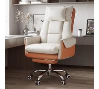 Desk Office Swivel Chair, moderna sedia da gioco reclinabile per poggiatesta regolabile, seggiolone per computer ergonomico con supporto lombare, riposo a piedi, vanità, studio, lavoro, dirigente,
