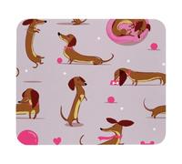 Desk Pad Cute Dog Dachshund Mousepad Durevoli Tappetino per Mouse Piccolo Mouse Pad per Computer Laptop Ufficio 25X30Cm