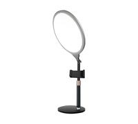 Desk Ring Light - Full-Screen Dimmable LED Ring Light With Phone Holder | Adjustable Selfie Lights Stand For Video, Meeting, Live Streaming, Vlog, Podcast, Makeup And Home Office Travel