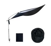 Desk Shade - Pongee Black Tape, 61.42x37.8in Cubicle Roof Adjustable Anti-Glare Canopy And Light Blocking Cover | Monitor Shade For Office Cubicles, Home Workstations, Study Desks, Productivity Spaces