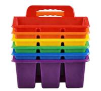 Desk Storage Basket, Classroom Supply Caddy, Portable Storage Organizer | Multi-Function Basket with Carry Handle for Crayons, Pencils, Markers, Art Supplies, Dorm & Study Room