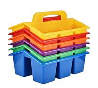 Desk Storage Basket with Carry Handle | Multi-Functional Classroom Storage Basket for Crayons, Pencils, Pens, Markers, Dorm Study Room, Art Class Organization for Students, Teens, Boys and Girls