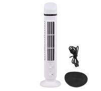 Desk Tower Fan - Bladeless Air Cooler | Quiet LED Standing Blower