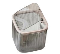 Desk Trash Can - Desktop Clear Waste Bin, Compact Space Saving Container, Durevole Trasparente Design | Practical Organization Solution For Dorm Study Room Makeup Brushes Scrap Paper Cotton Swabs